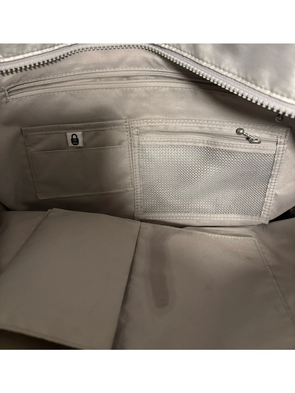 Baggallini Quilted Metallic Silver Tote Bag